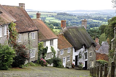 Gold Hill, Shaftesbury, Dorset, South England, Great Britain, Europe