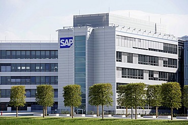 Headquarters of the software company SAP AG in Walldorf, Baden-Wuerttemberg, Germany, Europe