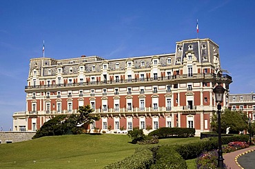 Luxury hotel, Hotel du Palais in Biarritz, Departement Pyrenees-Atlantiques, France, Europe