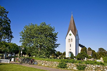 St. Clemens Church, Nebel, Amrum, North Frisia, Schleswig-Holstein, Germany, Europe