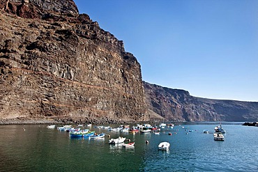 Harbour, Playa de Vueltas, Valle Gran Rey, La Gomera, Canary Islands, Spain, Europe