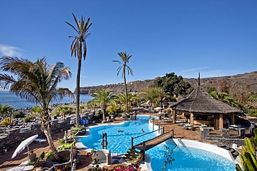 Swimming pool, Jardin Tecina Hotel, Playa Santiago, La Gomera, Canary Islands, Spain, Europe