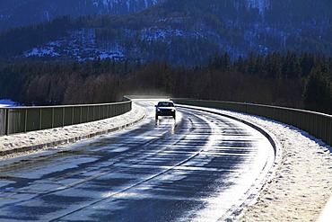 Bridge, Sylvensteinsee Lake, Bavaria, Germany