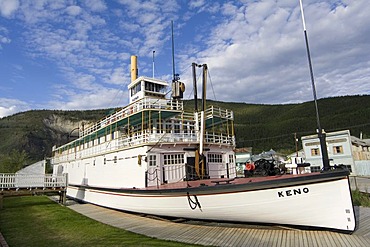 Historic paddle wheel steamer S.S. Keno, Dawson City, Yukon Territory, Canada, North America