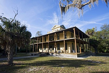 Planetary Court on historic ground in the Koreshan Historic Site State Park, Estero, Florida, USA