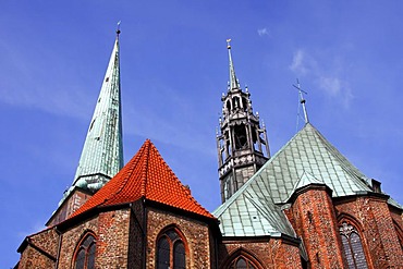 St. Jakobi Church in the historic centre of Luebeck, UNESCO World Heritage Site, Schleswig-Holstein, Germany,