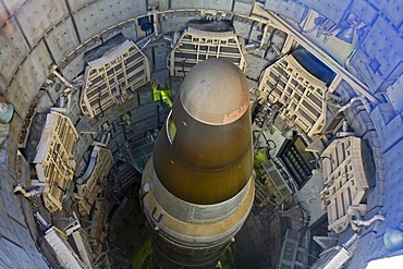 A Titan II missile in its underground silo at the Titan Missile Museum, Sahuarita, Arizona, USA