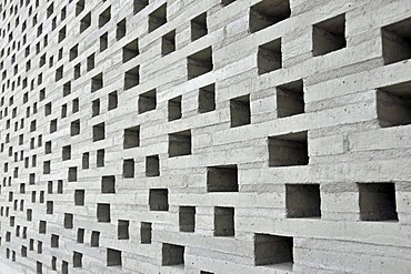 Open work facade of the new construction of the Kolumba Dioezesanmuseum museum, by the architect Peter Zumthor, North Rhine-Westphalia, Germany, Europe