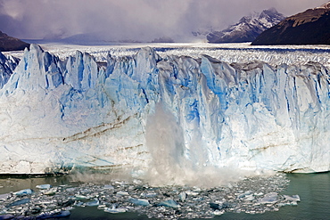 Broken ice at the glacier Perito Moreno, National Park Los Glaciares, Argentina, Patagonia, South America