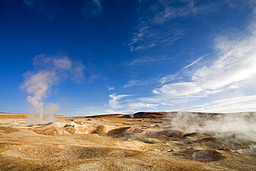 Geyser field Sol de Manana, Altiplano, Bolivia, South America