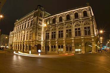 Staatsoper, State Opera House at night, Vienna, Austria, Europe