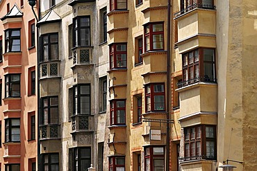 Houses in the duke Friedrichstrasse in Innsbruck in Tirol