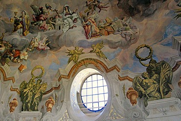 Church, Indoor Photo, Fresco in upper Cupola, Barock (Austria, Vienna)