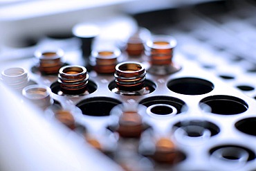 Bottles in medical laboratory for centrifuge