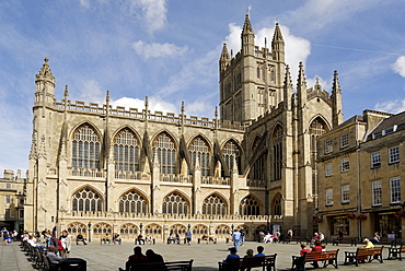 Bath Abbey, Bath, Wessex, England, UK