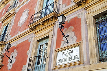 Plaza Cardenal Belluga (Cardinal Belluga Square), Bishop's Palace, Murcia, Spain, Europe