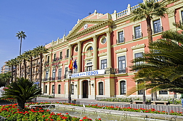 Glorieta de Espana, city hall in Murcia, Spain, Europe