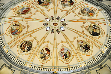 Ceiling painting, San Juan Bautista Church, Murcia, Spain, Europe