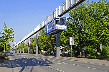 Suspension railway, elevated railway, university, Dortmund, North Rhine-Westphalia, Germany, Europe