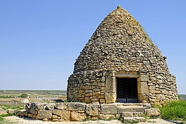 Los Neverones, Neveras, ice house, historical stone house for the storage of snow and production of ice, Fuendetodos, Aragon, Spain, Europe