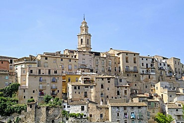 View of Bocairente, Bocairent, mountain village, Alicante, Spain, Europe