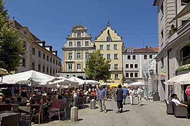 Regensburg Ratisbon Oberpfalz Bavaria Germany Buergerfest in the historic center