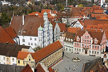 Memmingen Bavarian Swabia Bavaria Germany Steuerhaus tax house and city hall