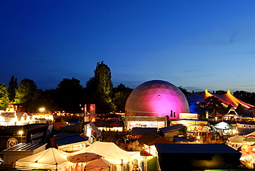 Tollwood summerfestival at the olympic park in Munich Upper Bavaria Germany