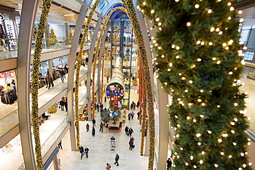 Christmas decoration in the shopping arcade - Europa Passage -, HAMBURG, GERMANY, EUROPE