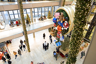 Christmas decoration in the shopping arcade - Europa Passage -, HAMBURG, GERMANY, EUROPE