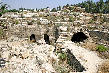 Castle ruin, Saranda Kolones, archaeology, Paphos, Cyprus