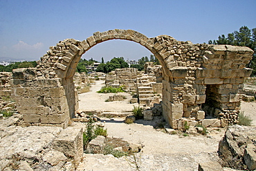 Castle ruin, Saranda Kolones, archaeology, Paphos, Cyprus