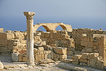 Sanctuary of Apollo Hylates, roman and greek columns, Kourion, Cyprus