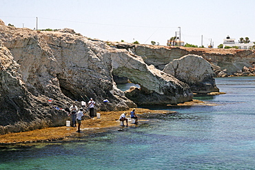 Caves, anglers, Agia Napa, Cyprus