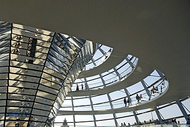 Dome of building Reichstag architect Norman Forster Berlin Germany