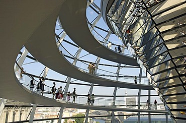 Dome of building Reichstag architect Norman Forster Berlin Germany