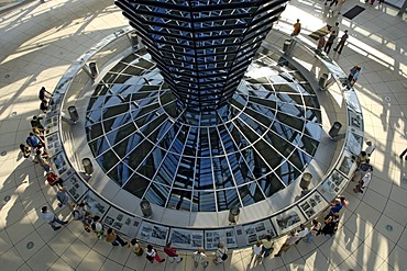 Interior of the dome of building Reichstag Berlin Germany