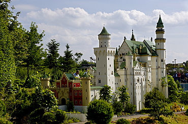 Castle Neuschwanstein made of Lego, theme park Legoland, Guenzburg, Germany