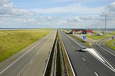 Dyke between the wadden sea and the Ijsselmeer, Netherlands