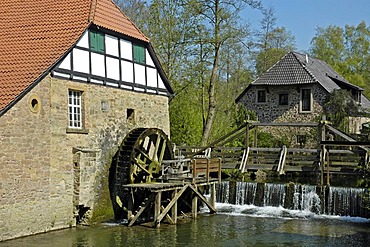 Oil mill, Brake Castle, Weserrenaissance Museum, Lemgo, North Rhine-Westphalia, Germany