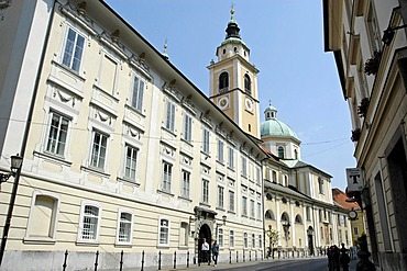 Archiepiscopal palace, St. Nikolaus cathedral, Ljubljana, Slovenia