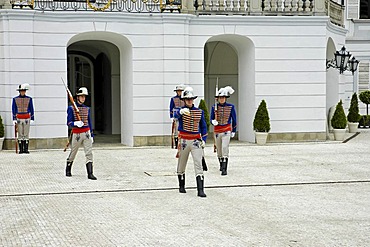 Grassalkovich Palace, residence of the Slovak President, change of guards, Bratislava, Slovakia