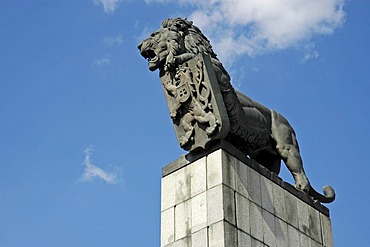 Lion, heraldic animal of the former Czechoslovakia, Bratislava, Slovakia