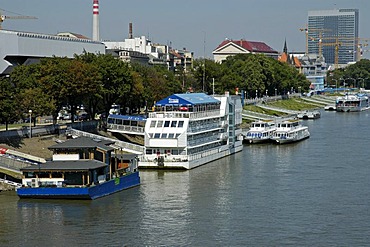 Floating hotel on the Danube, Bratislava, Slovakia