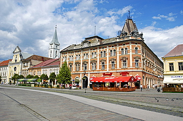 Main Street with the Franciscan Church, Kosice, Slovakia, Slovak Republic