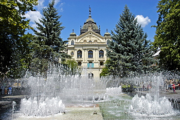 The Singing Fountain and the State Theatre, Kosice, Slovakia, Slovak Republic