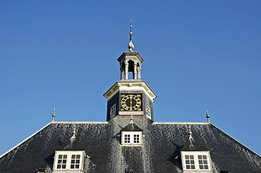 Roof with clock tower, Vlissingen, Zeeland, Holland, the Netherlands