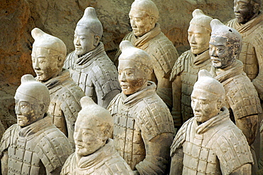 Terracotta Army, Warriors, part of the tomb complex, Pit 1, mausoleum of the first Qin Emperor near Xi'an, Shaanxi Province, China, Asia