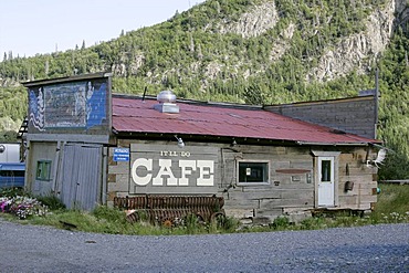 Old wooden building in the village of Chitina Alaska USA