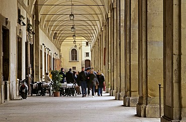 Arcade called Loggia of Vasari in Arezzo Tuscany Italy